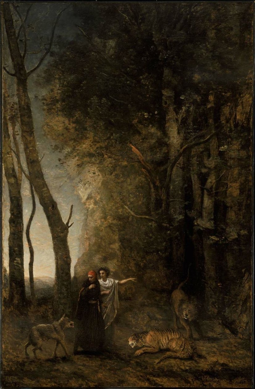 Dante y Virgilio de Jean Baptiste Camille Corot