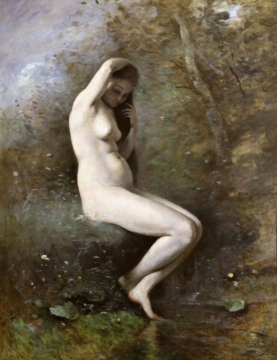 Venus Bañándose, c.1873-74 de Jean Baptiste Camille Corot