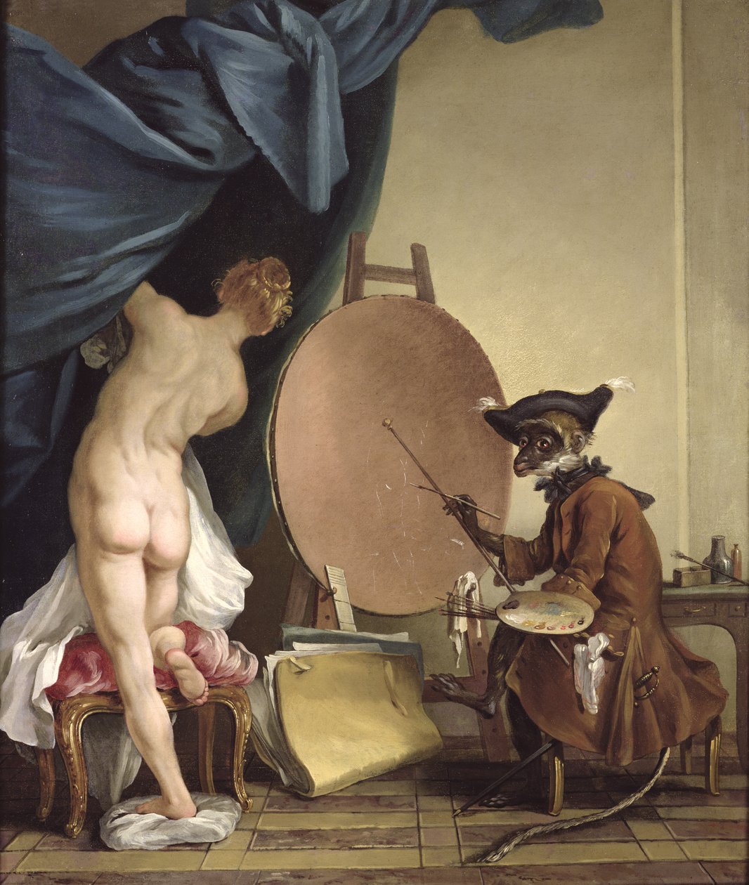 El mono pintor de Jean Baptiste Deshays de Colleville