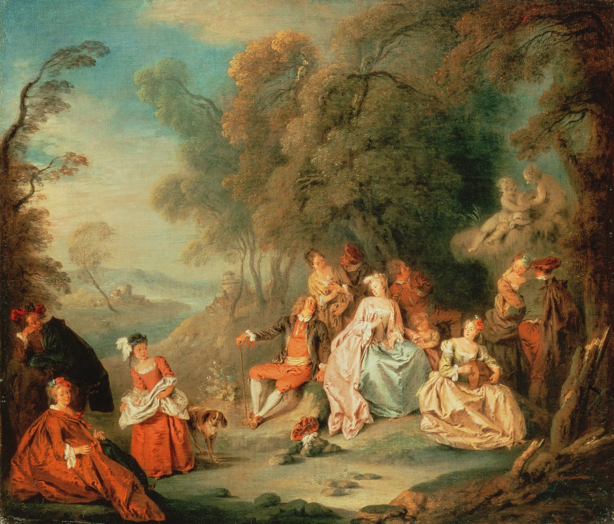 Compañía elegante en un parque de Jean Baptiste Joseph Pater