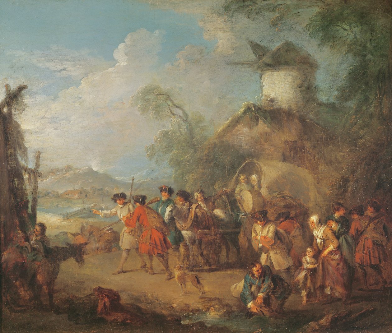 Tropas marchando de Jean Baptiste Joseph Pater