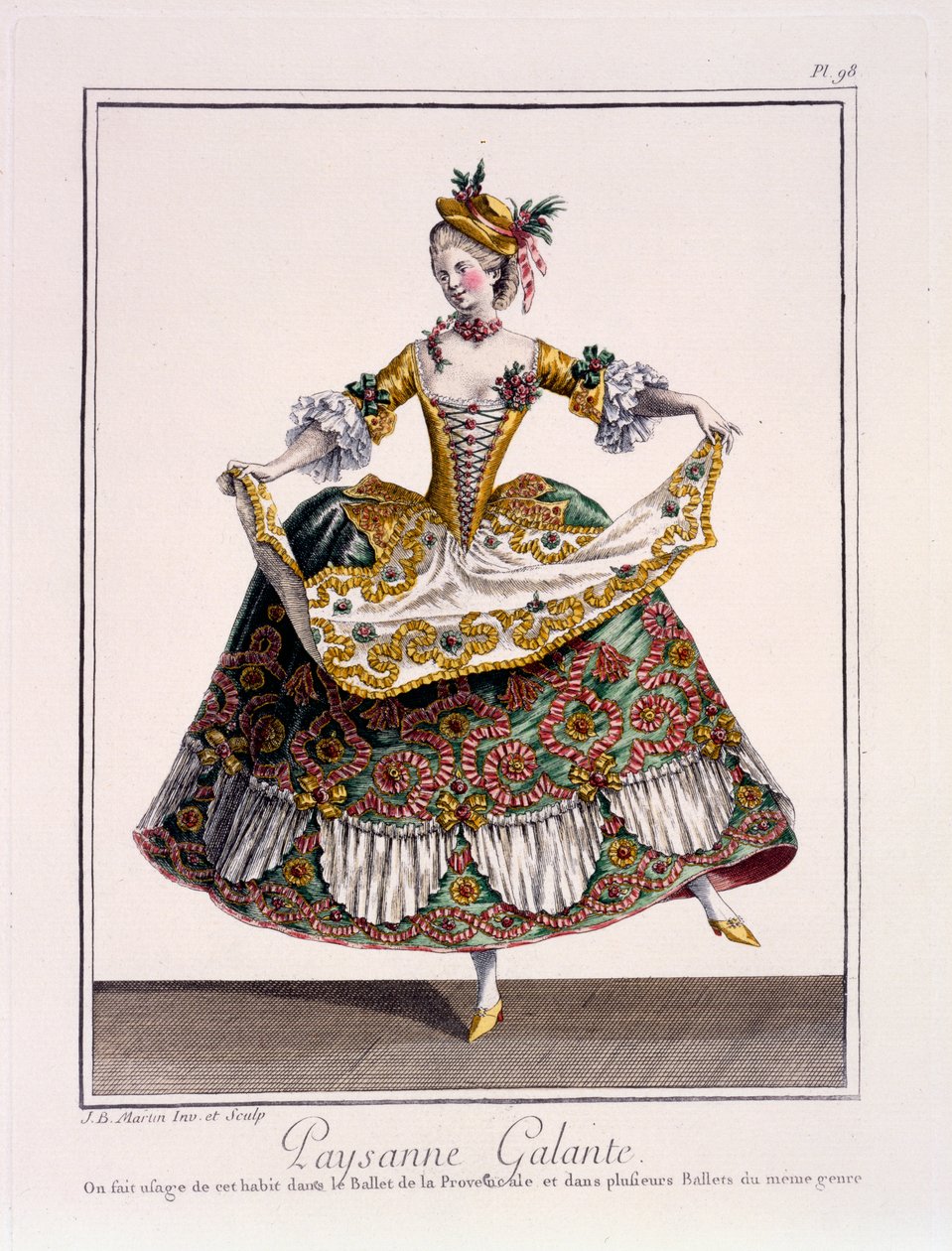 Traje de una mujer campesina gentil, finales del siglo XVIII de Jean Baptiste Martin