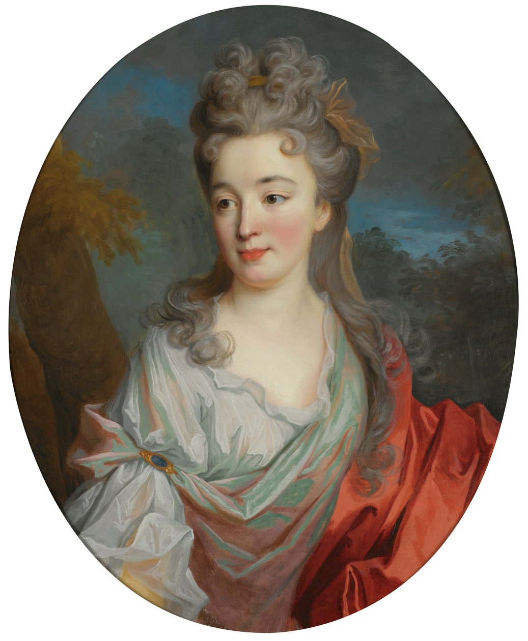 Retrato de una dama de Jean Baptiste Oudry