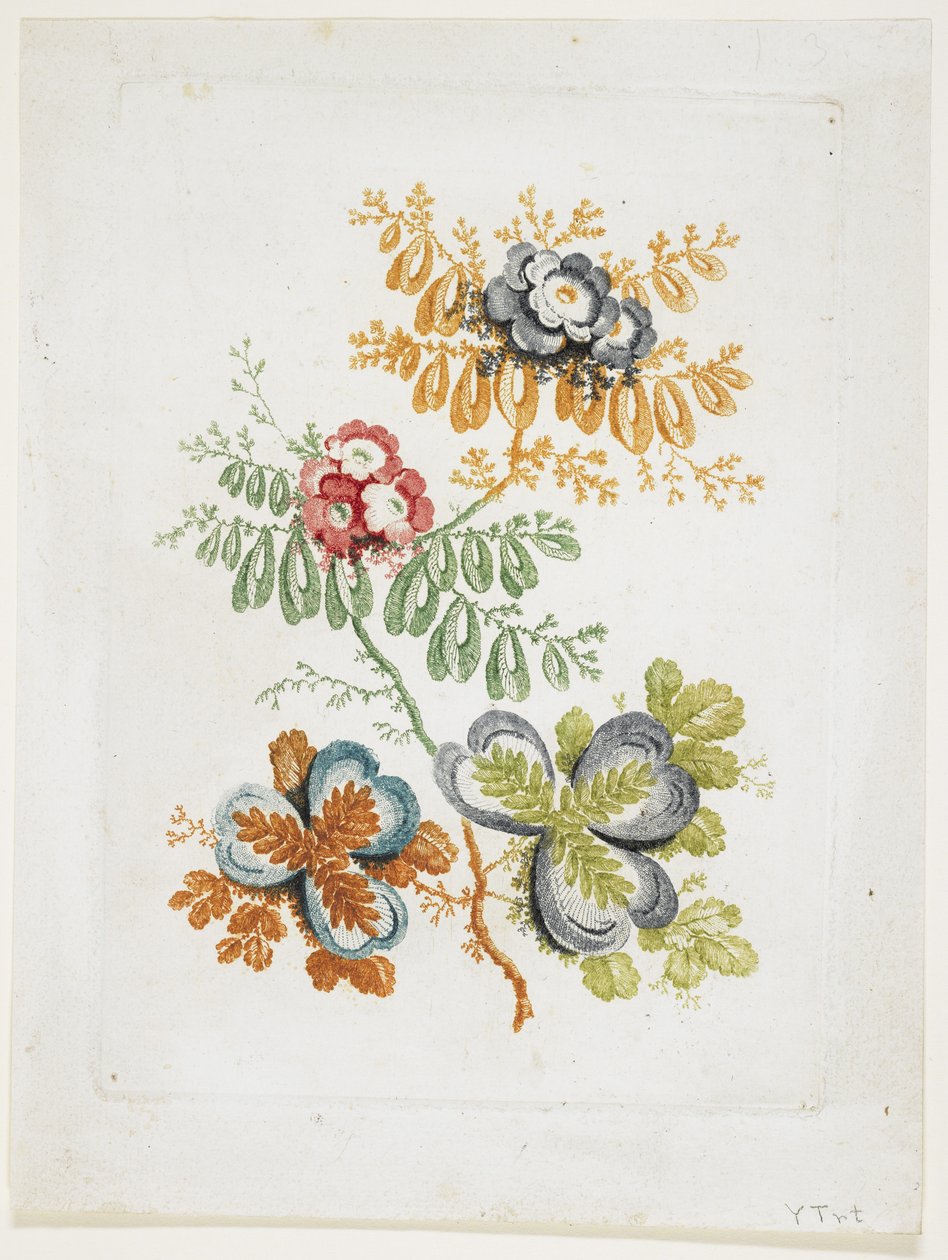 Bouquet de Fantaisie, de Nouvelle Suitte De Cahiers De Fleurs Ideales, finales del siglo XVIII de Jean Baptiste Pillement
