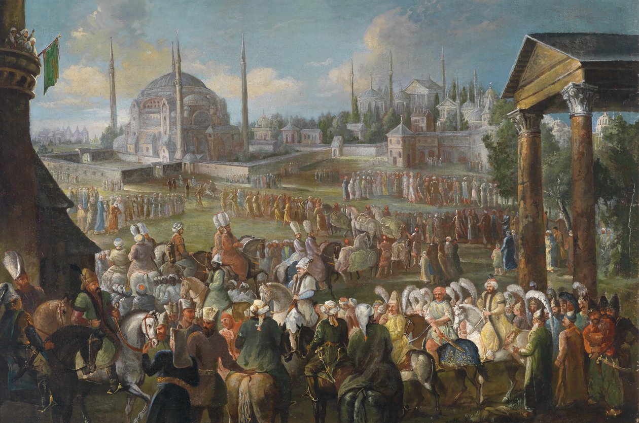 Una procesión del sultán en Estambul de Jean Baptiste Vanmour