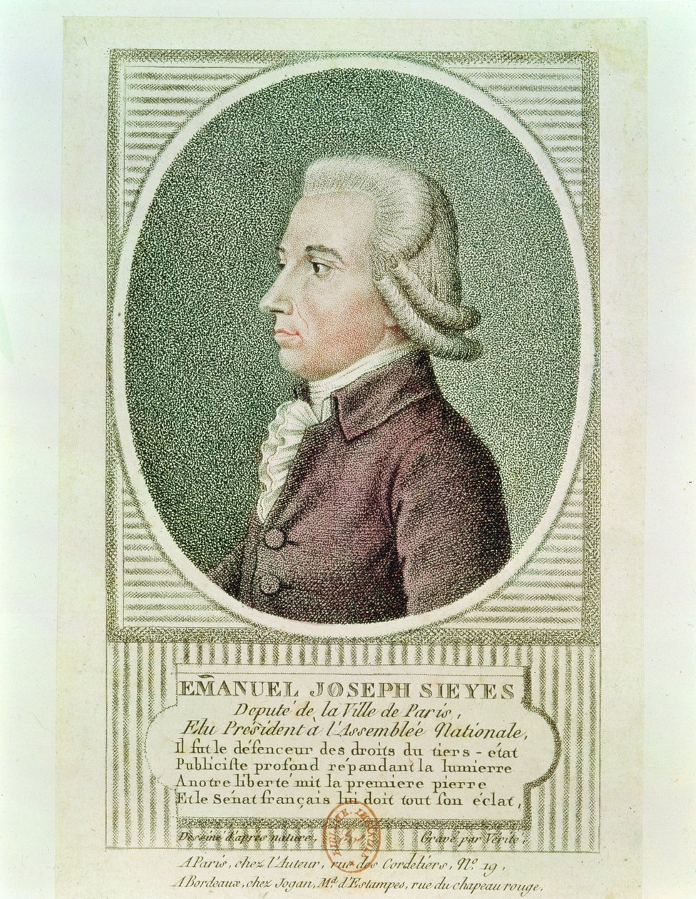 Emmanuel Joseph Sieyes (1748-1836) de Jean Baptiste Verite