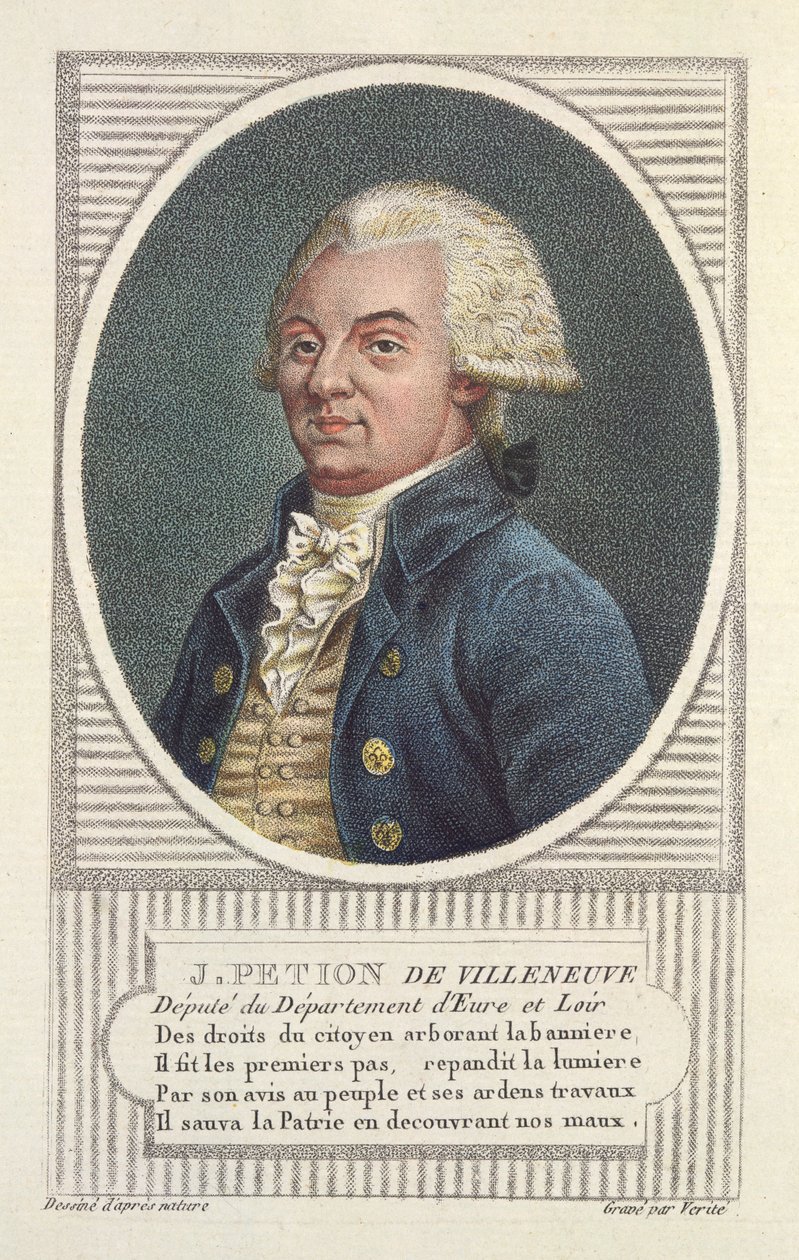 Jerome Petion de Villeneuve (1756-94) de Jean Baptiste Verite
