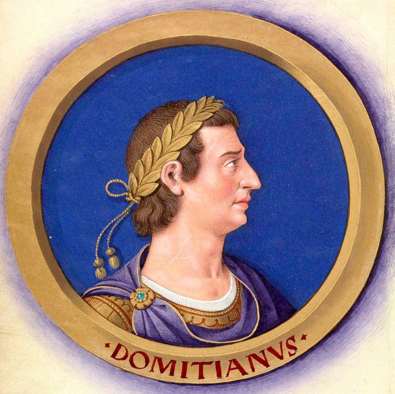 Descripción de los doce Césares con sus figuras 12-Domiciano de Jean Bourdichon