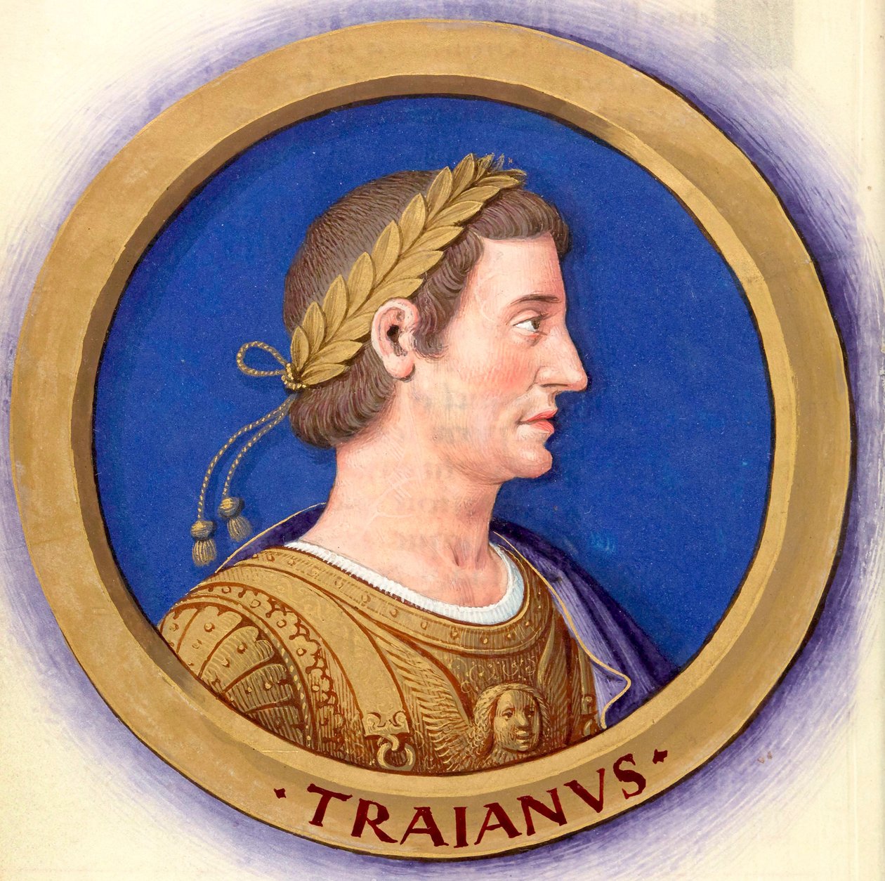 Descripción de los doce Césares con sus figuras 14-Trajano de Jean Bourdichon