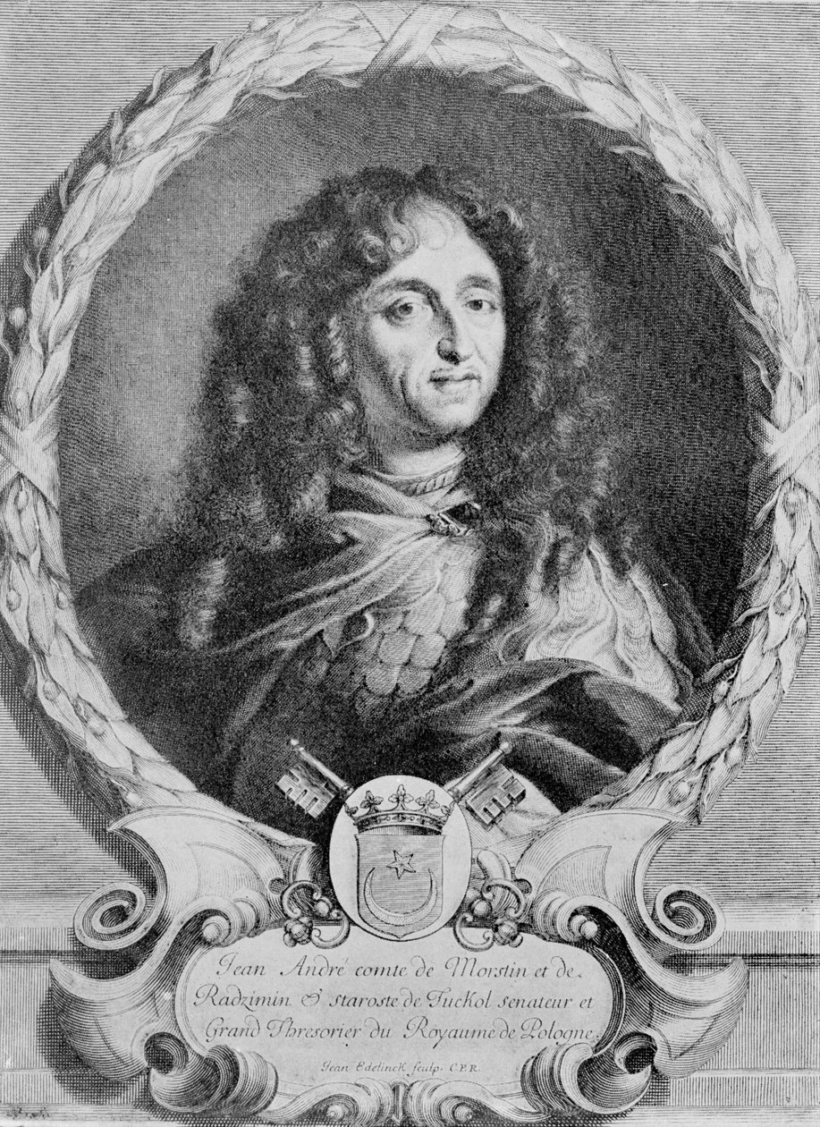 Retrato de Jan Andrzej Morsztyn (1620-93) de Jean Edelinck