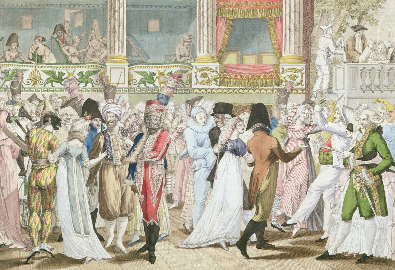 Baile de disfraces en la Ópera, después de 1800 de Jean Francois Bosio