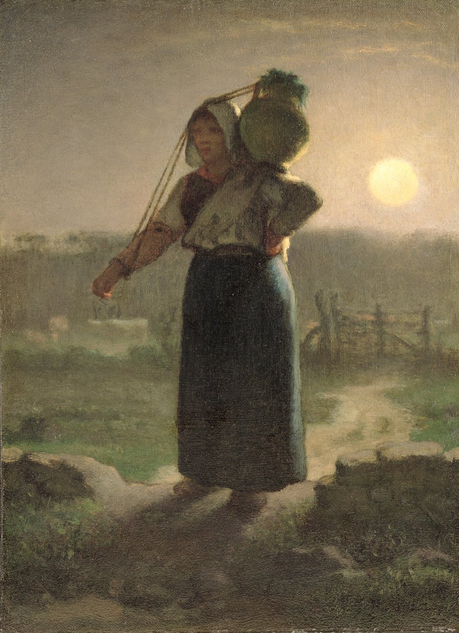 Una lechera, c.1853 de Jean Francois Millet