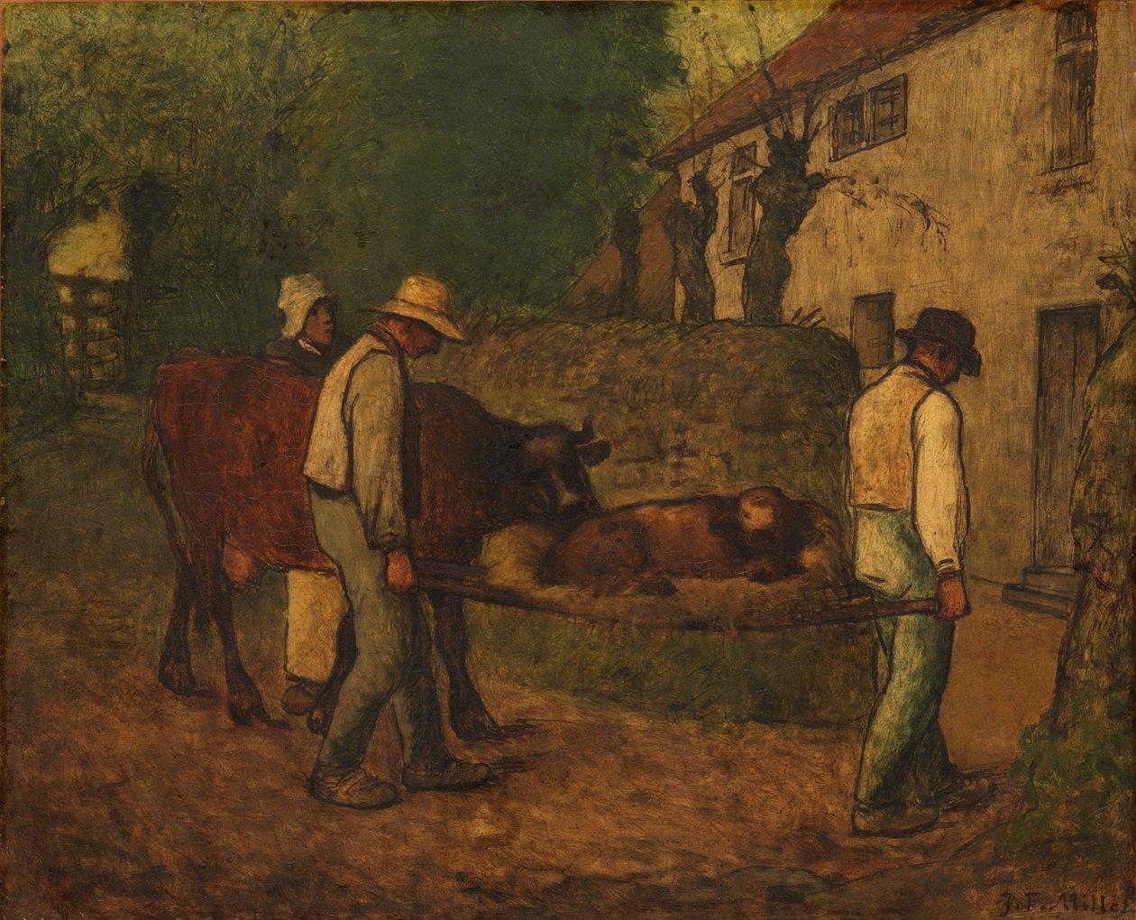 Llevando a casa el ternero nacido en los campos de Jean Francois Millet