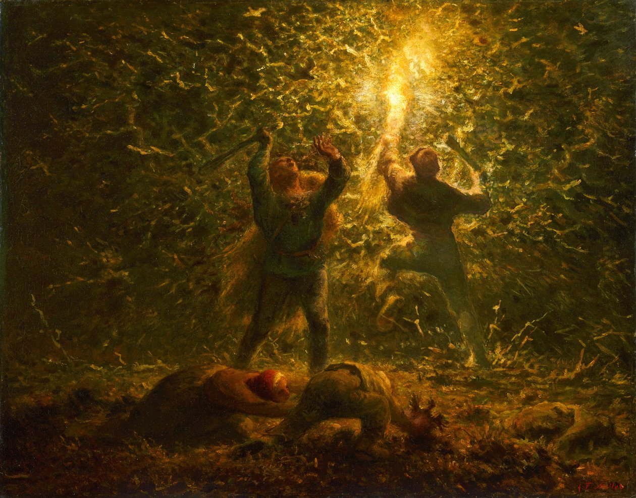 Recolectores de nidos de pájaros de Jean Francois Millet