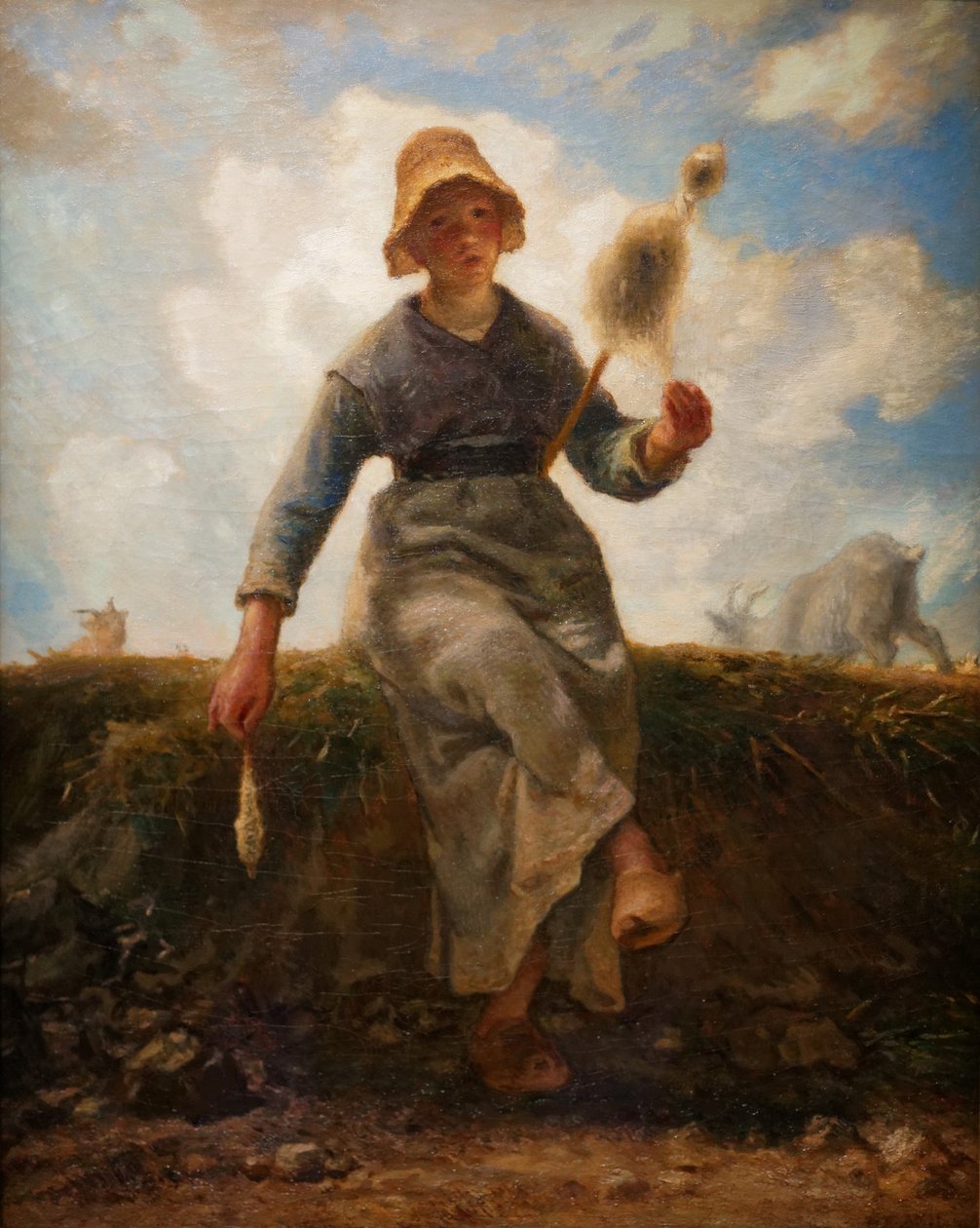 La hilandera, cabrera auvergnate de Jean Francois Millet