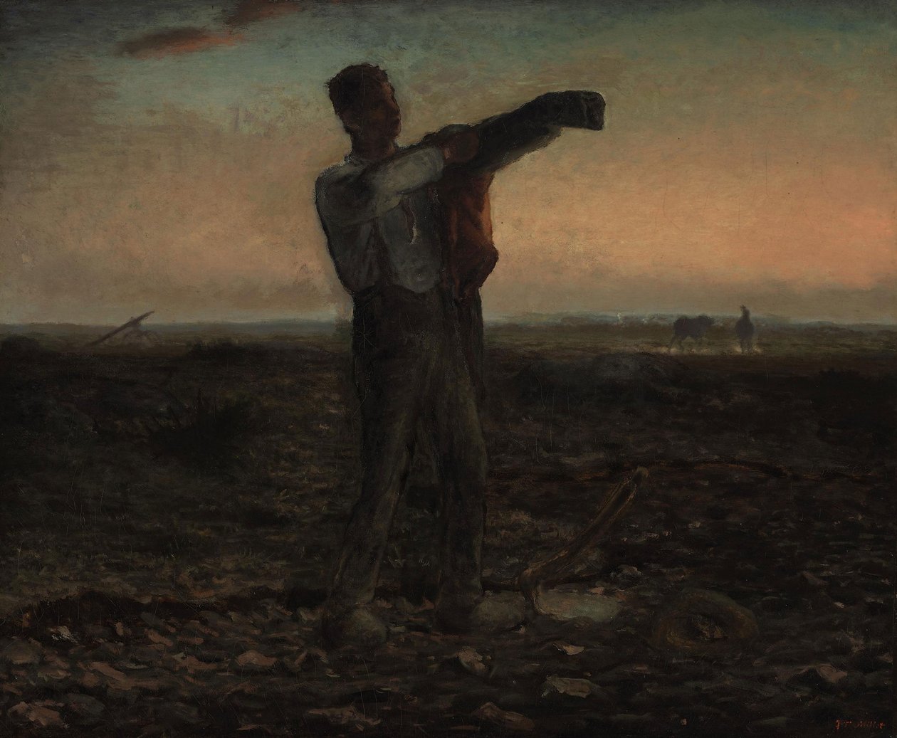 El fin del día, efecto de la tarde de Jean Francois Millet