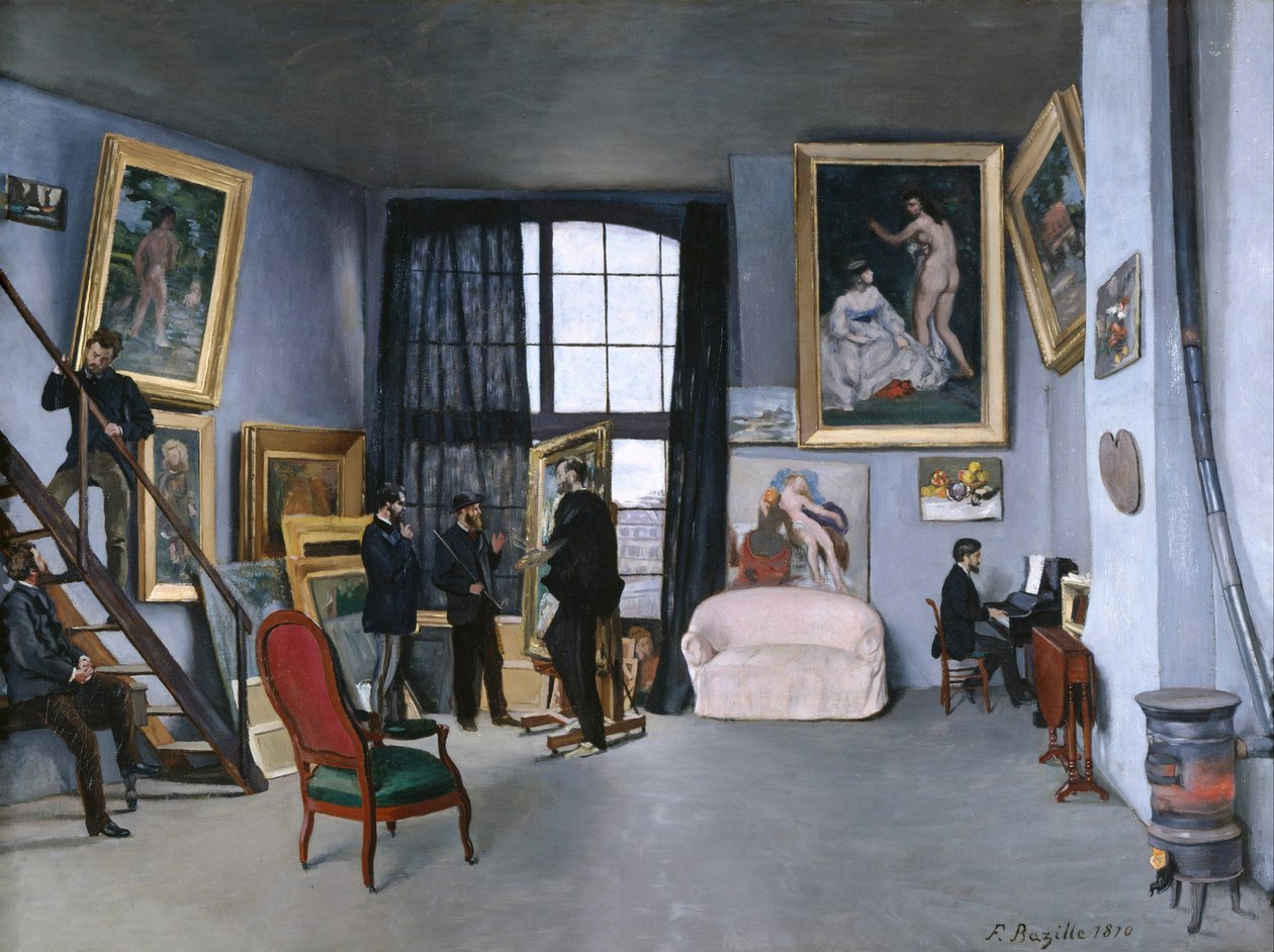 El estudio del artista, 1870 de Jean Frederic Bazille