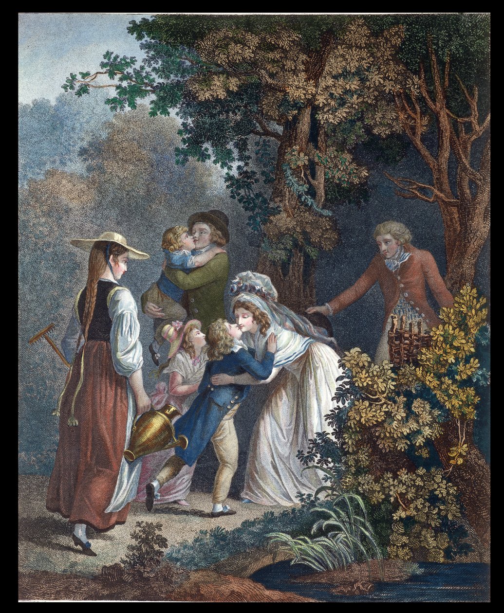 Elíseo, finales del siglo XVIII (grabado en color) de Jean Frederic Schall