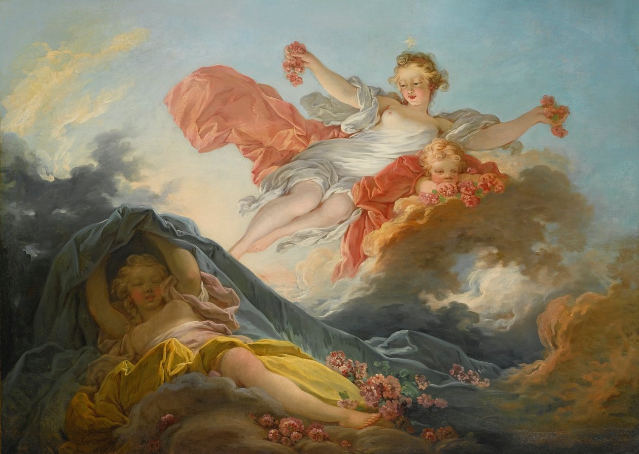 La diosa Aurora triunfando sobre la noche de Jean Honore Fragonard