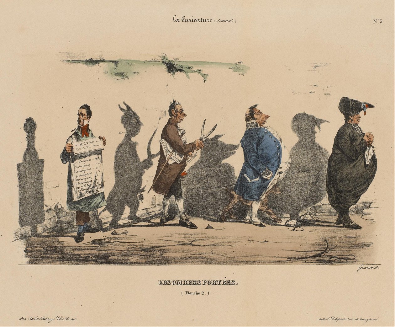 La Caricatura; Las Sombras Proyectadas, No. 5 de Jean Ignace Isidore Gérard