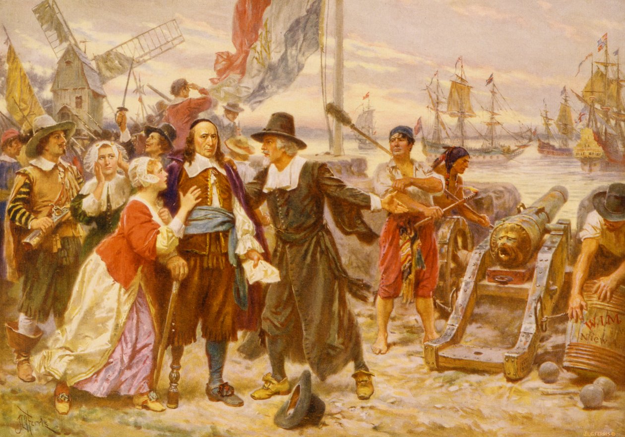 La caída de Nueva Ámsterdam, 1932 de Jean Leon Gerome Ferris