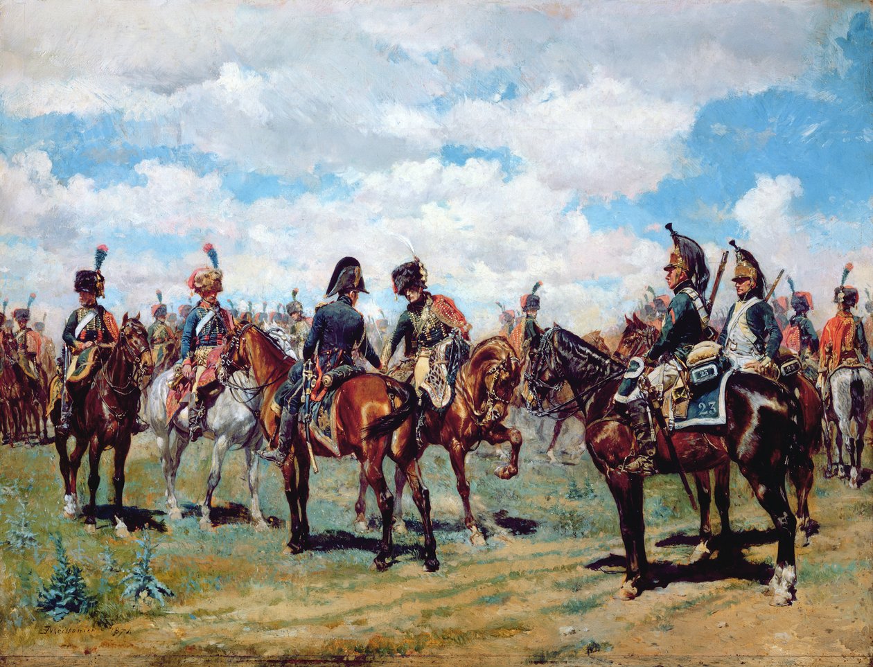 Soldados a caballo de Jean Louis Ernest Meissonier