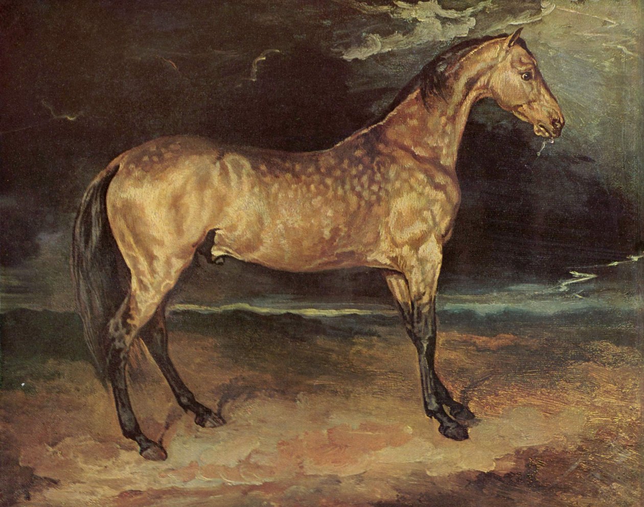 Caballo en la tormenta de Theodore Gericault