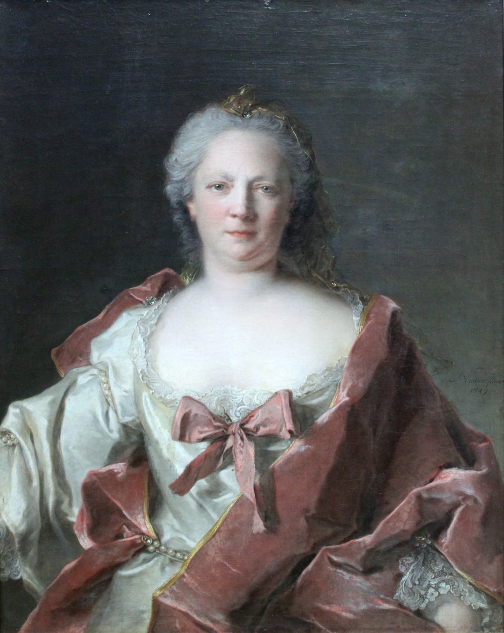 Retrato de la esposa del banquero de Frankfurt, Anna Elisabeth Leerse (1698-1776) de Jean Marc Nattier