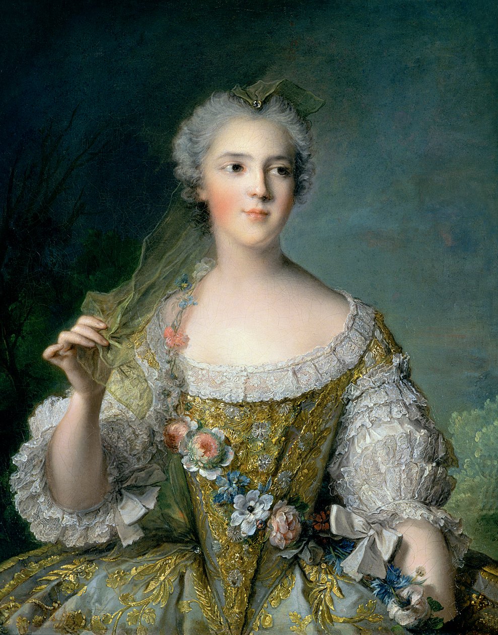 Retrato de Madame Sophie (1734-82), hija de Luis XV, en Fontevrault, 1748 de Jean Marc Nattier