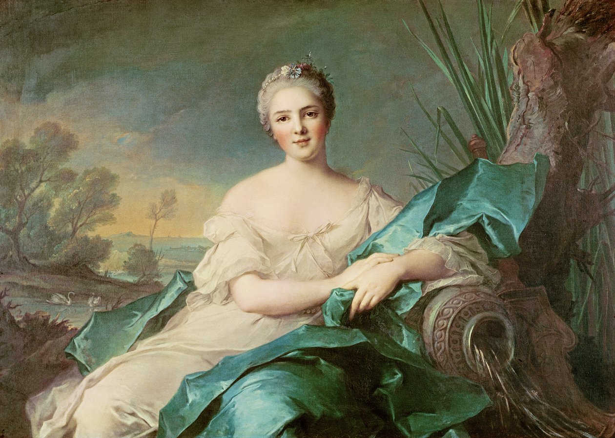 Victoire de France como el elemento del agua, 1750-1 de Jean Marc Nattier