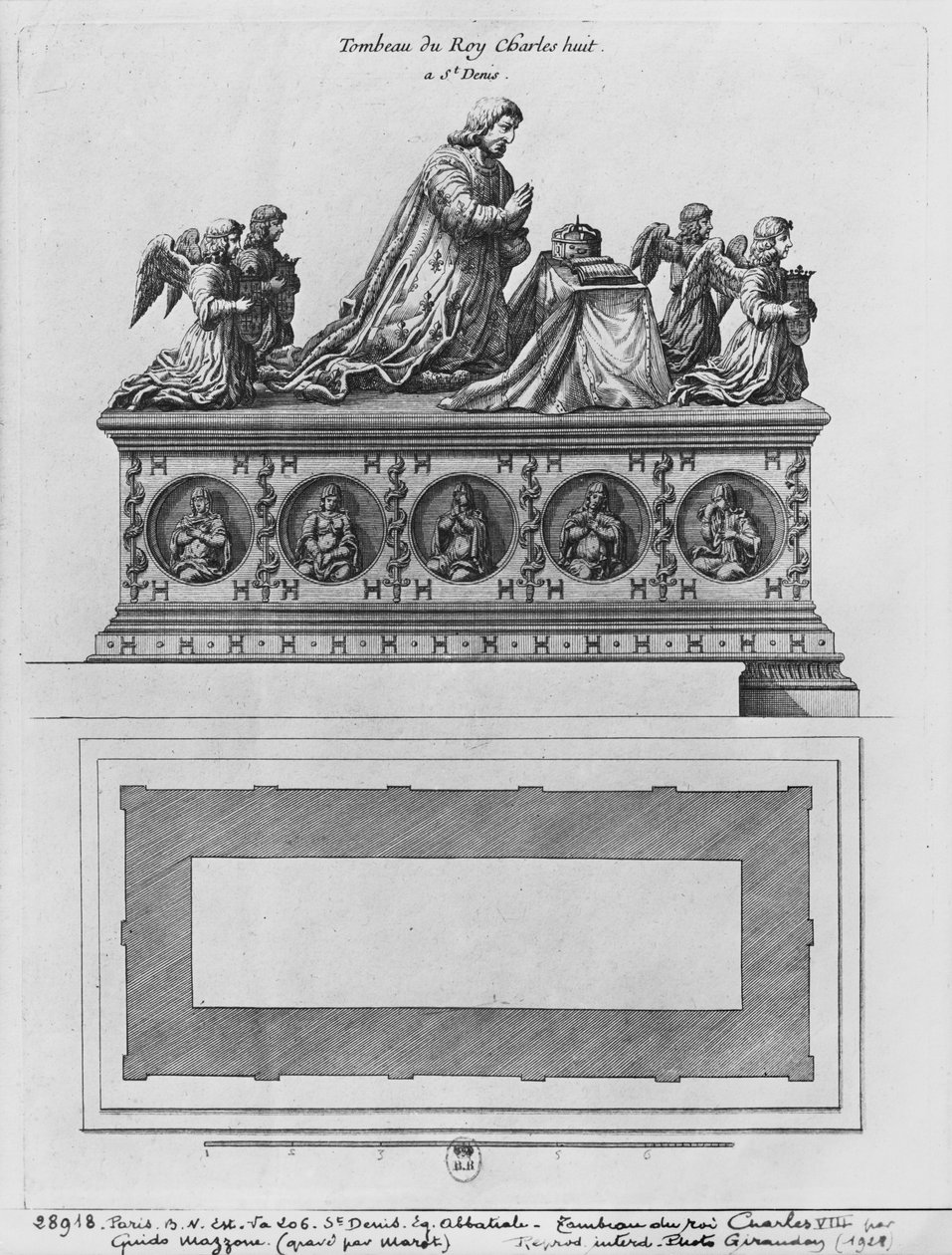 Tumba de Carlos VIII en la Basílica de Saint-Denis de Jean Marot