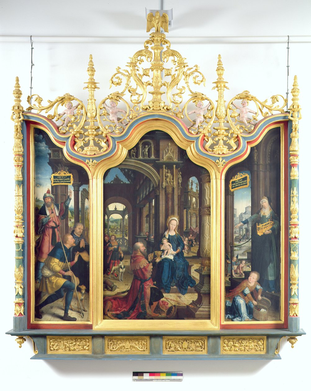 Tríptico de la adoración del Niño Jesús, 1529 de Jean the Elder Bellegambe