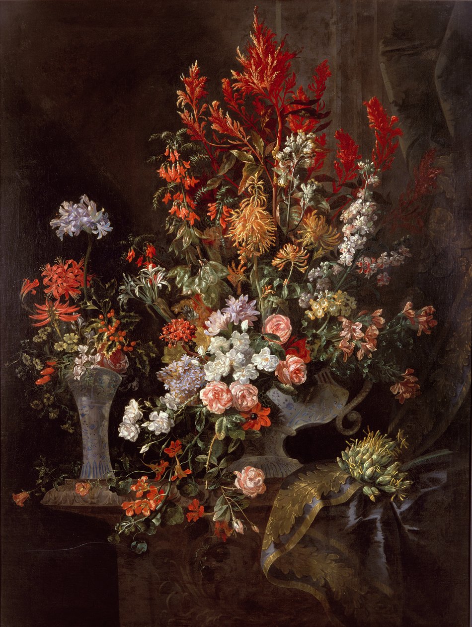 Dos jarrones de flores de Jean Baptiste Monnoyer