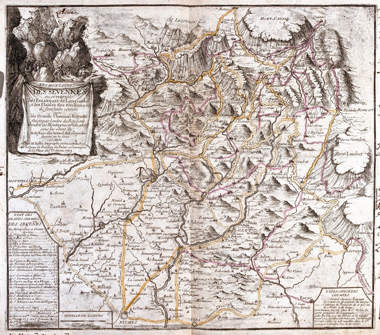 Languedoc-Rosellón, Ródano-Alpes, Francia de Jean Baptiste Nolin