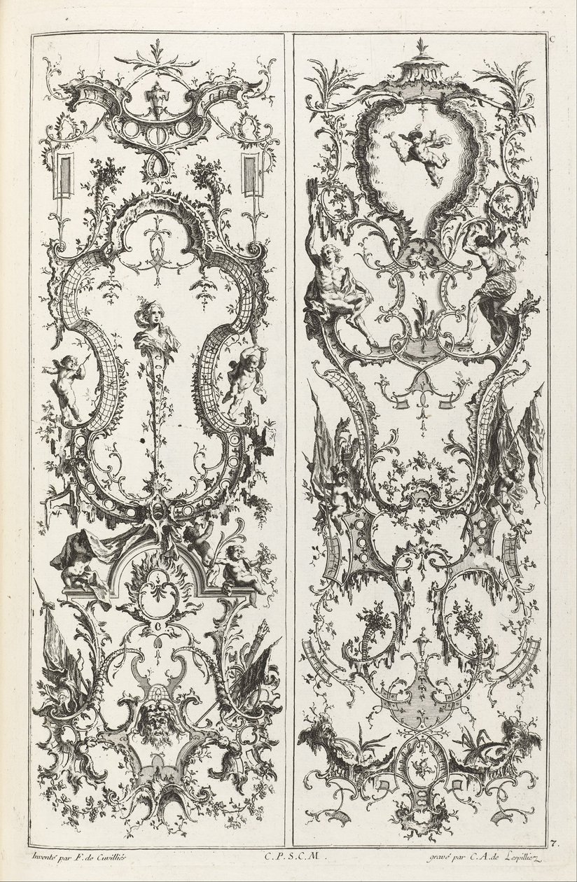 Libro de ornamentos de Jean François Cuvilliés