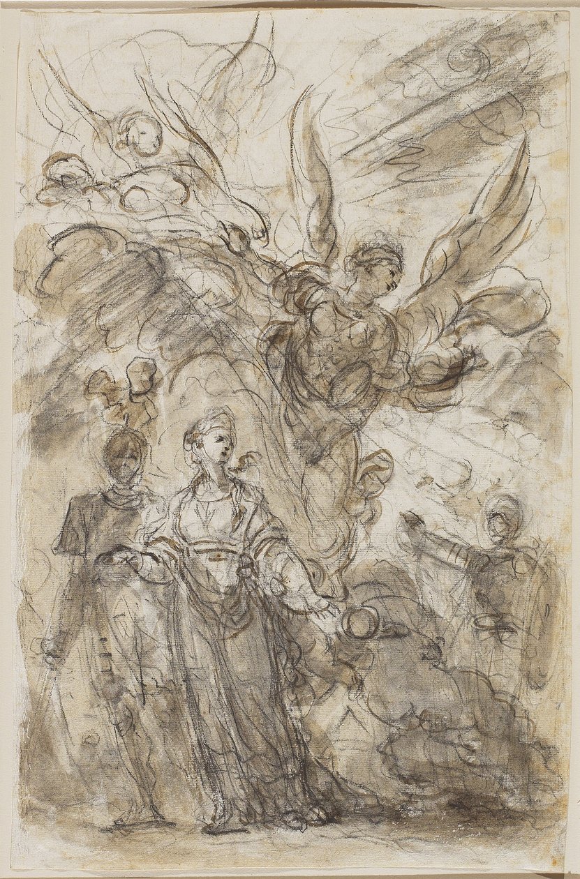 Carlomagno lleva a Angélica lejos de Rolando, c.1785 de Jean Honore Fragonard