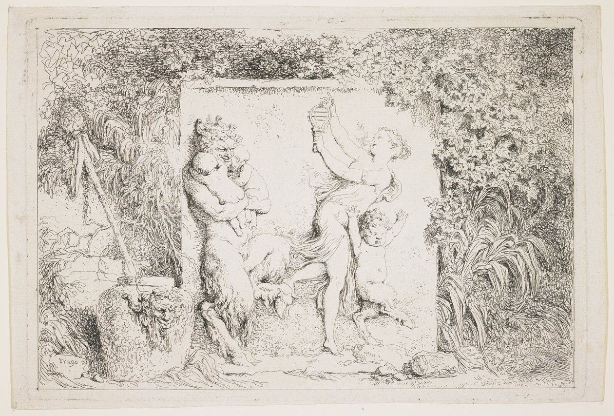 La Danza de los Sátiros, 1763 de Jean Honore Fragonard