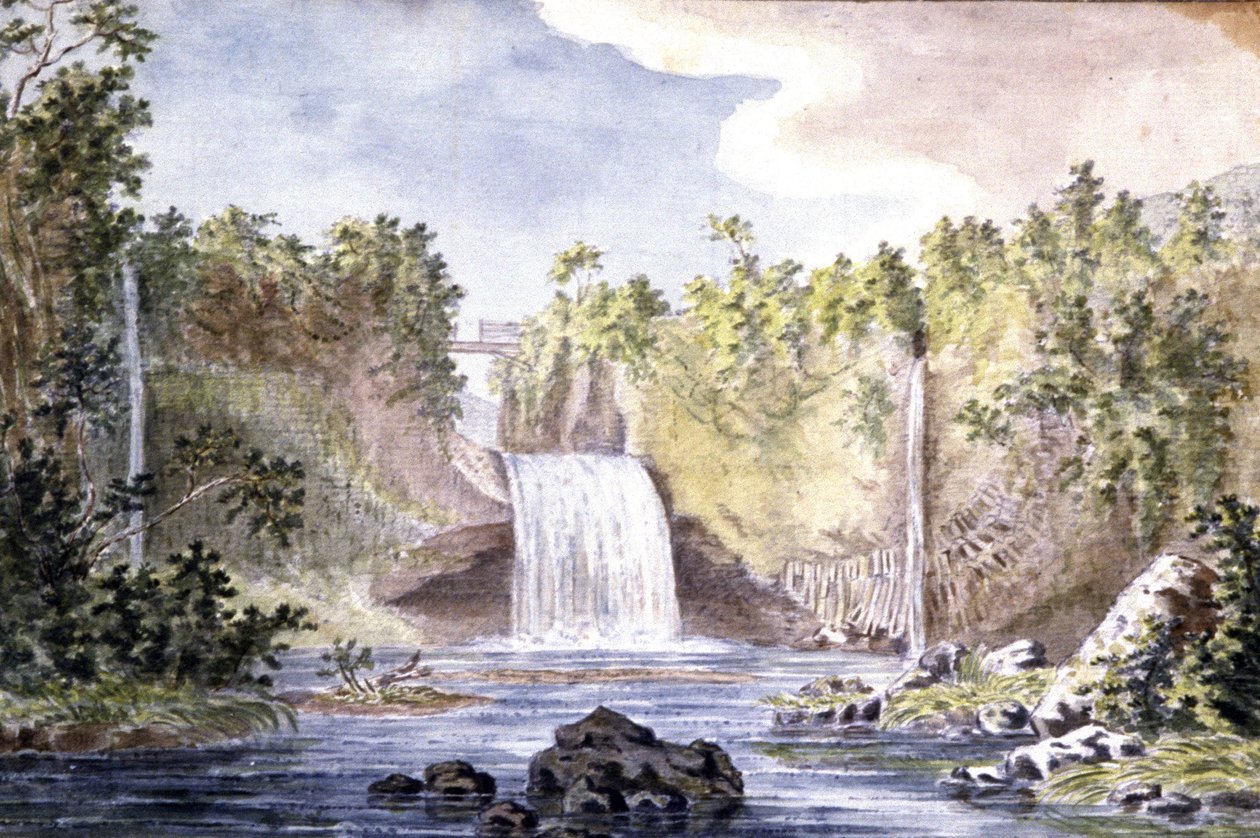 Cascada de roca en Isla Reunión de Jean Joseph Patu de Rosemont