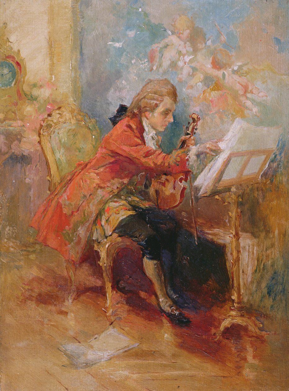 Mozart tocando el violín de Jean Louis Ernest Meissonier