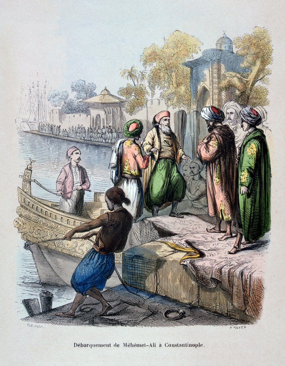 Mahomet Ali llegando a Constantinopla, c1847 de Jean Adolphe Beauce