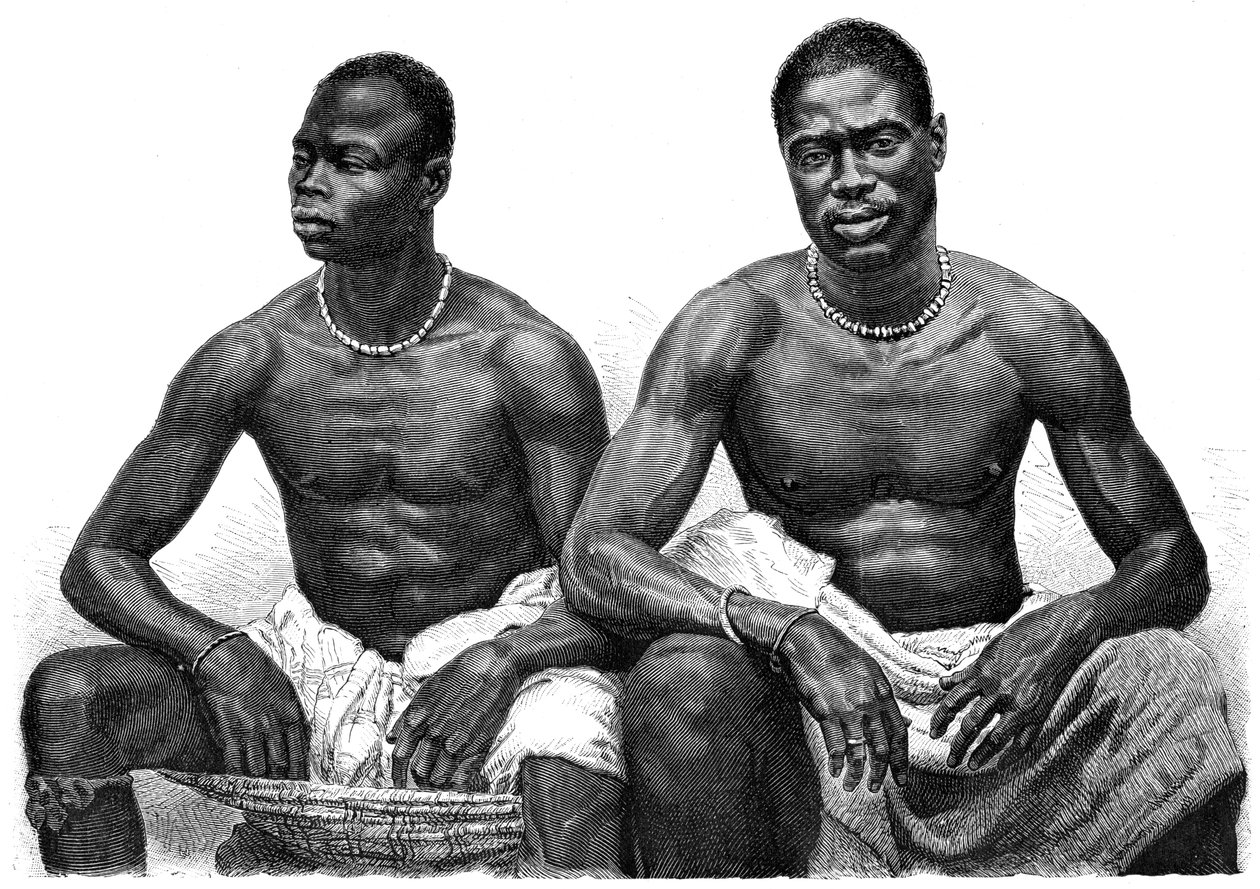 Dos hombres de Assinie, Guinea, c1860-1920 de Jean Andre Rixens