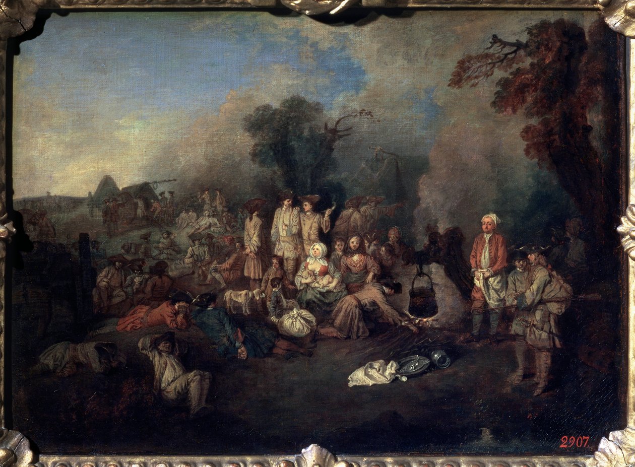 Bivouac, c1710 de Jean Antoine Watteau