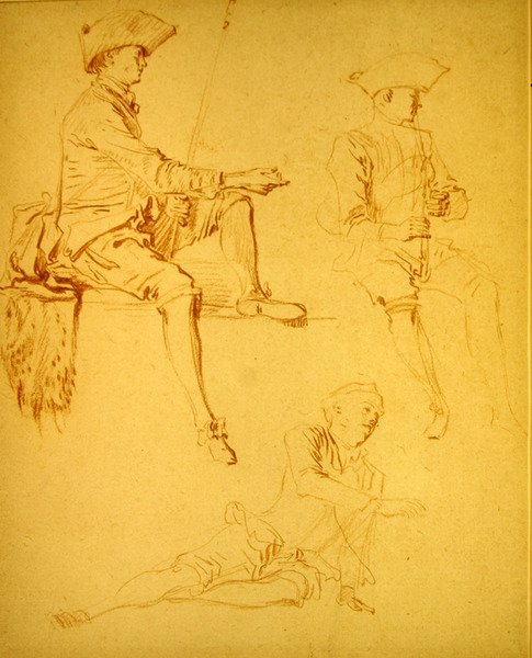 Estudios de figuras de Jean Antoine Watteau