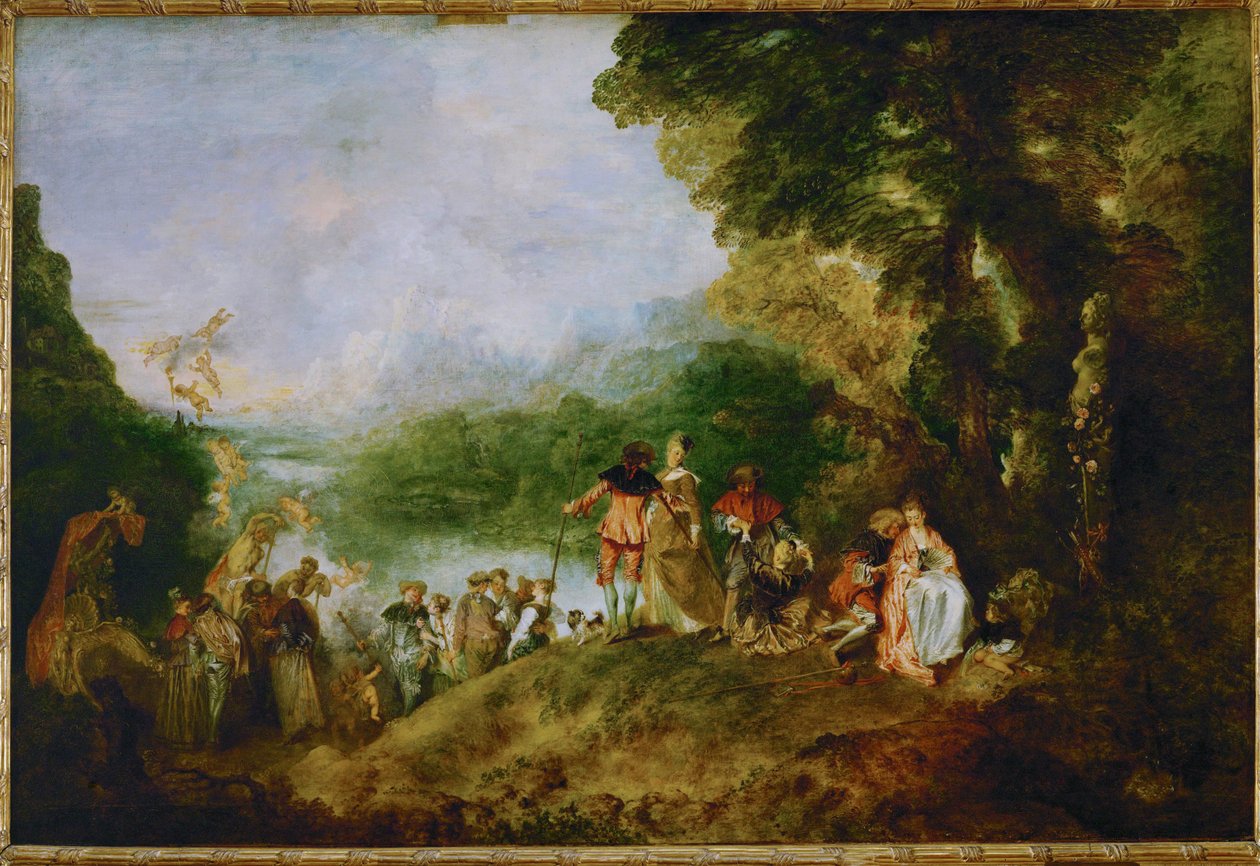 Embarque para Citere ... de Jean Antoine Watteau