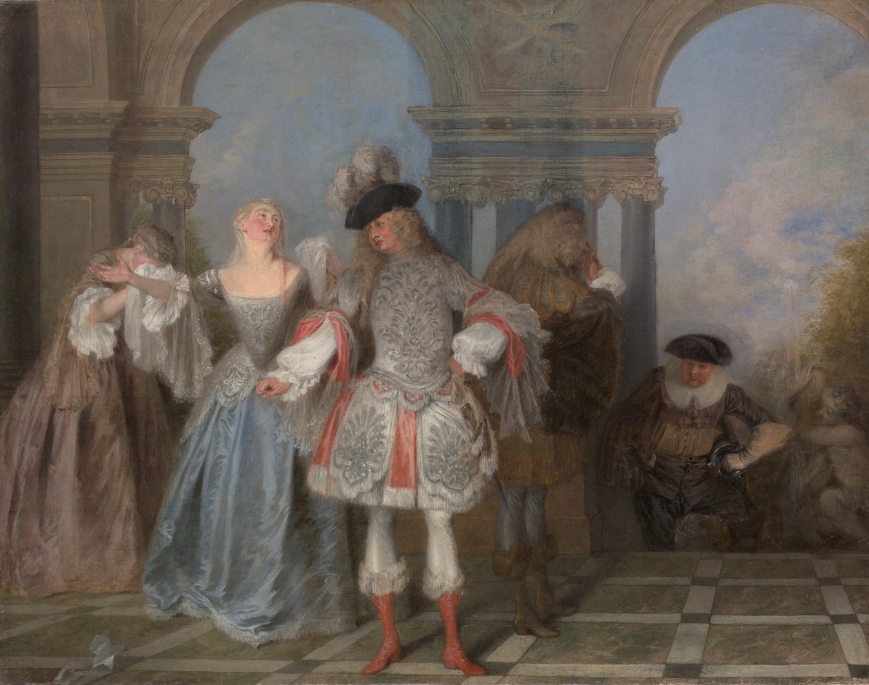 Los comediantes franceses de Jean Antoine Watteau