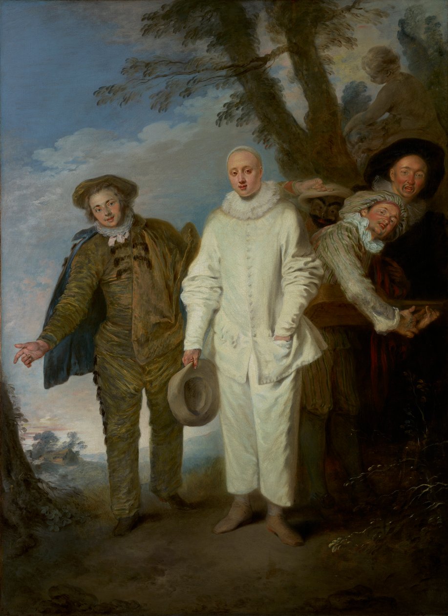Los Comediantes Italianos, c.1720 de Jean Antoine Watteau
