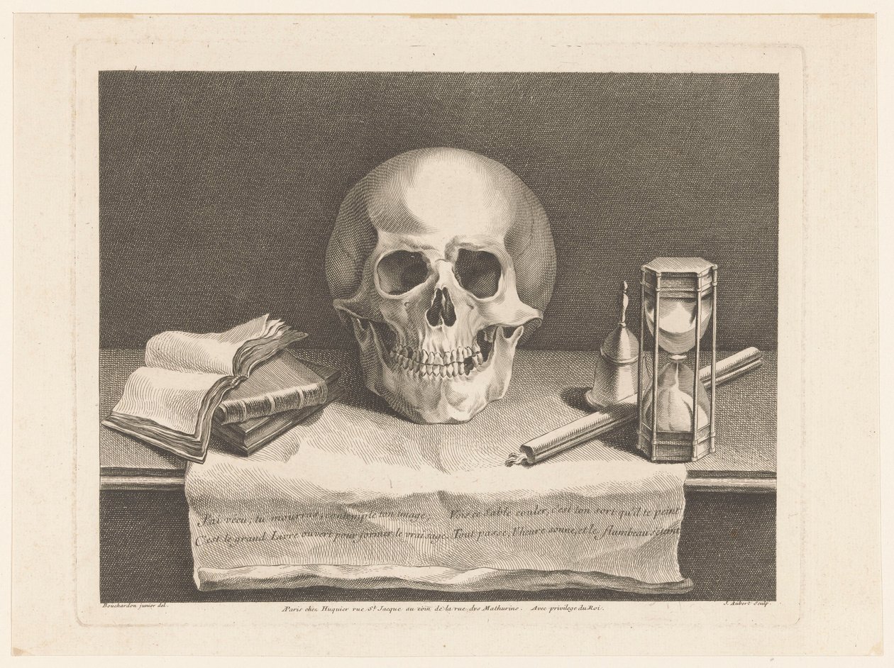 Bodegón con símbolos de vanitas de Jean Aubert