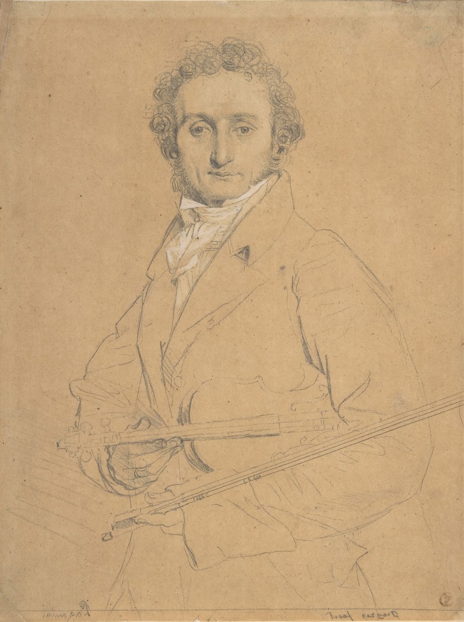 Niccolò Paganini, 1784-1840, ca. 1830 de Jean Auguste Dominique Ingres