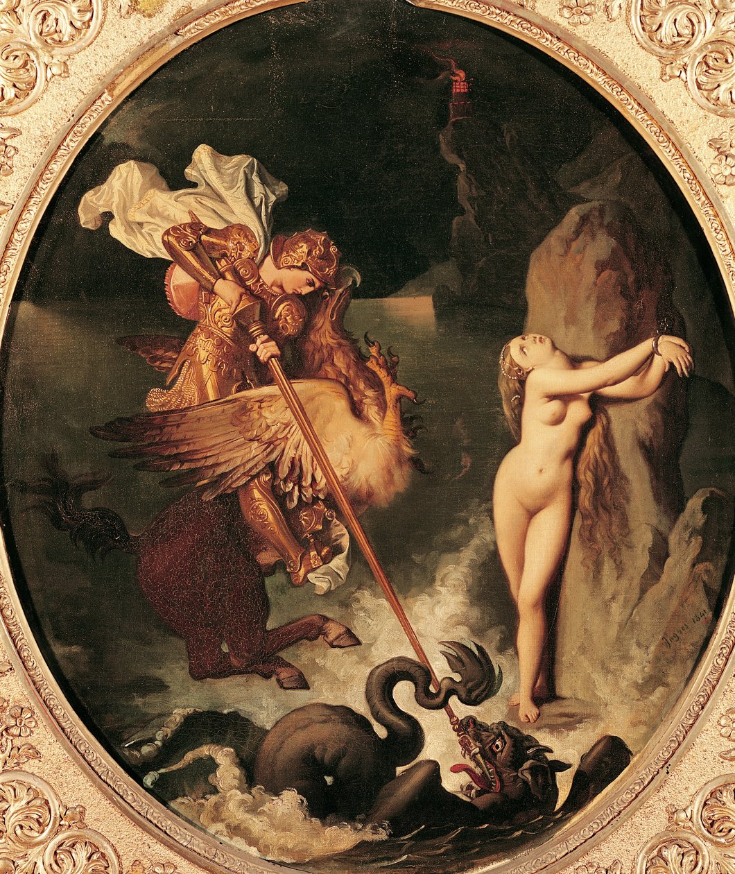 Ruggiero rescatando a Angélica de Jean Auguste Dominique Ingres
