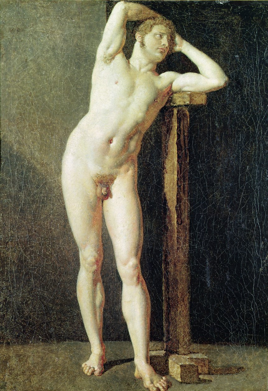 Estudio de un Hombre, c.1801 de Jean Auguste Dominique Ingres